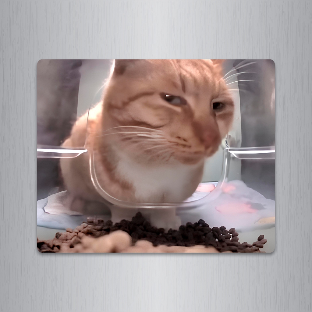 Imã de geladeira meme gato mr fresh